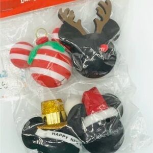 Disney Christmas ornaments 4pc